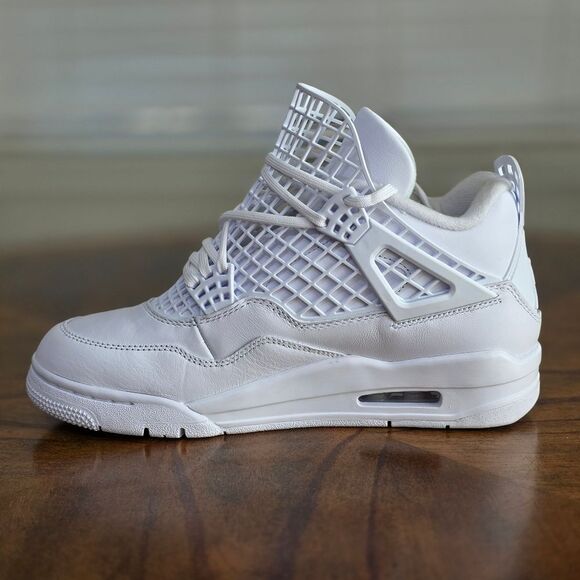 Nike Air Jordan 4 ‘Net’ Mid Retro Basketball Shoes White Women's 6 LE FN7251-107 - Picture 7 of 12